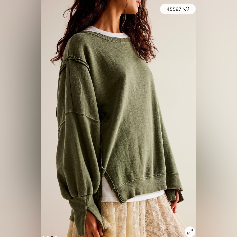 Free People We The Free Camden Sweatshirt Adventurer Size Large NWOT - Picture 4 of 13